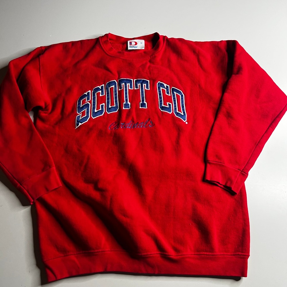 Vintage Dodger Scott‎ Co Cardinals Sweatshirt Red Heavy Weight Mens Medium USA